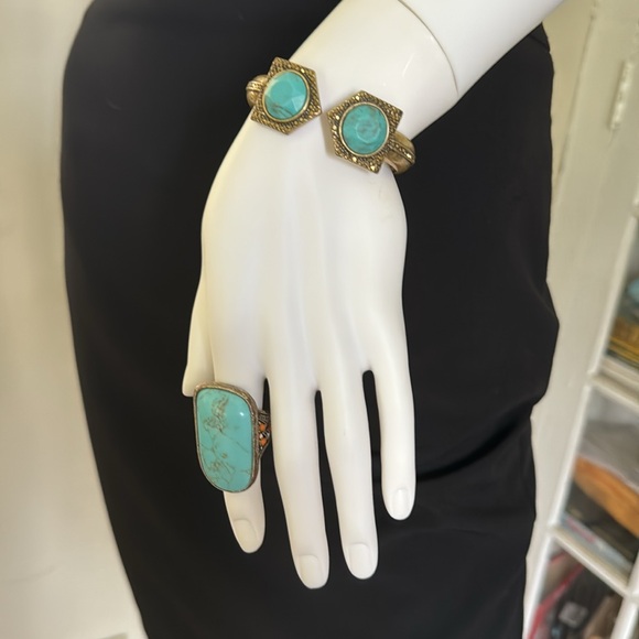 LUCKY BRAND turquoise and gold bracelet - Picture 10 of 10